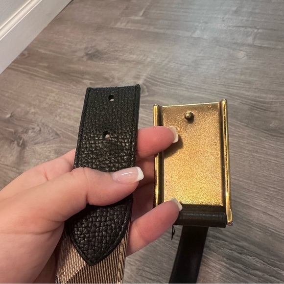 Burberry London Exploded Check Pattern Canvas Belt Size 36 - Picture 8 of 10